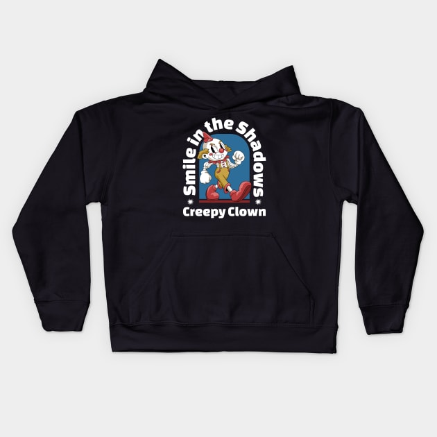 Creepy Jester Halloween Kids Hoodie by milatees